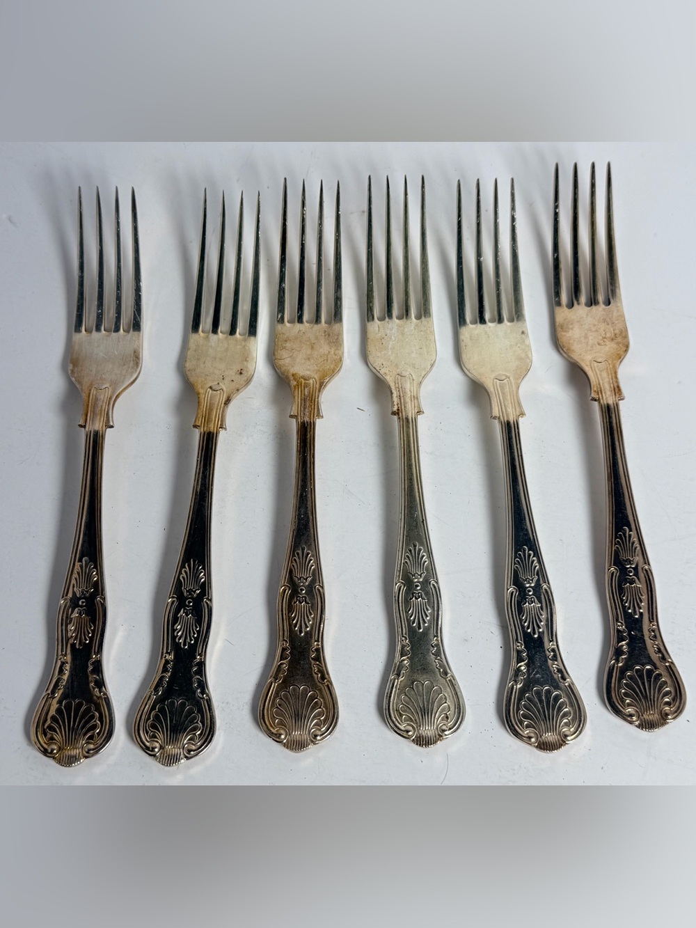 Vintage Newbridge Silverware Kings Pattern Dinner Forks - Set of 6 - EPNS A1